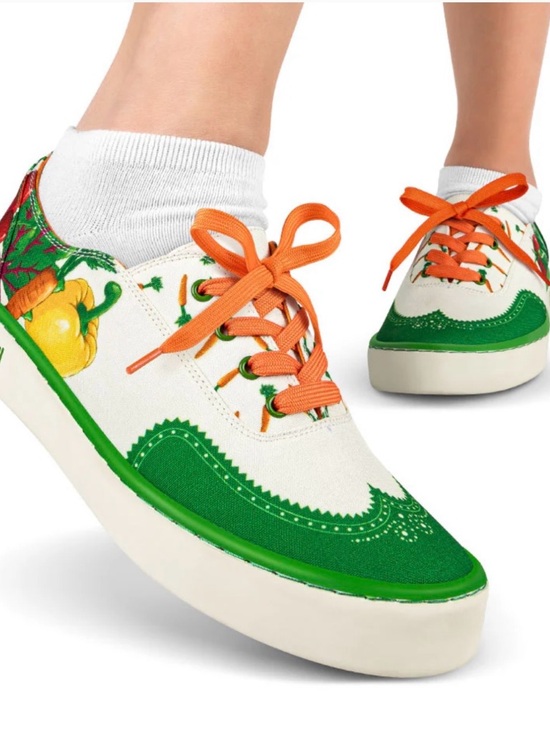 Hot Chocolate Design Shoes - Go green hot chocolate vegetable canvas sneakers